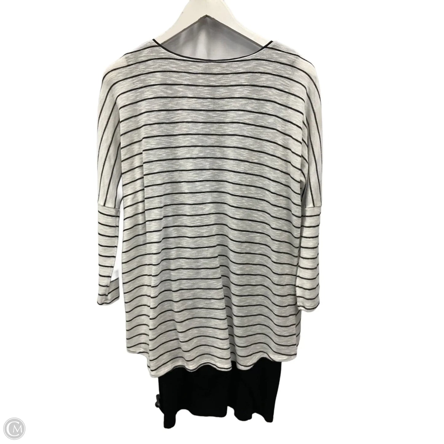 Top Long Sleeve By White House Black Market In Black & White, Size: L