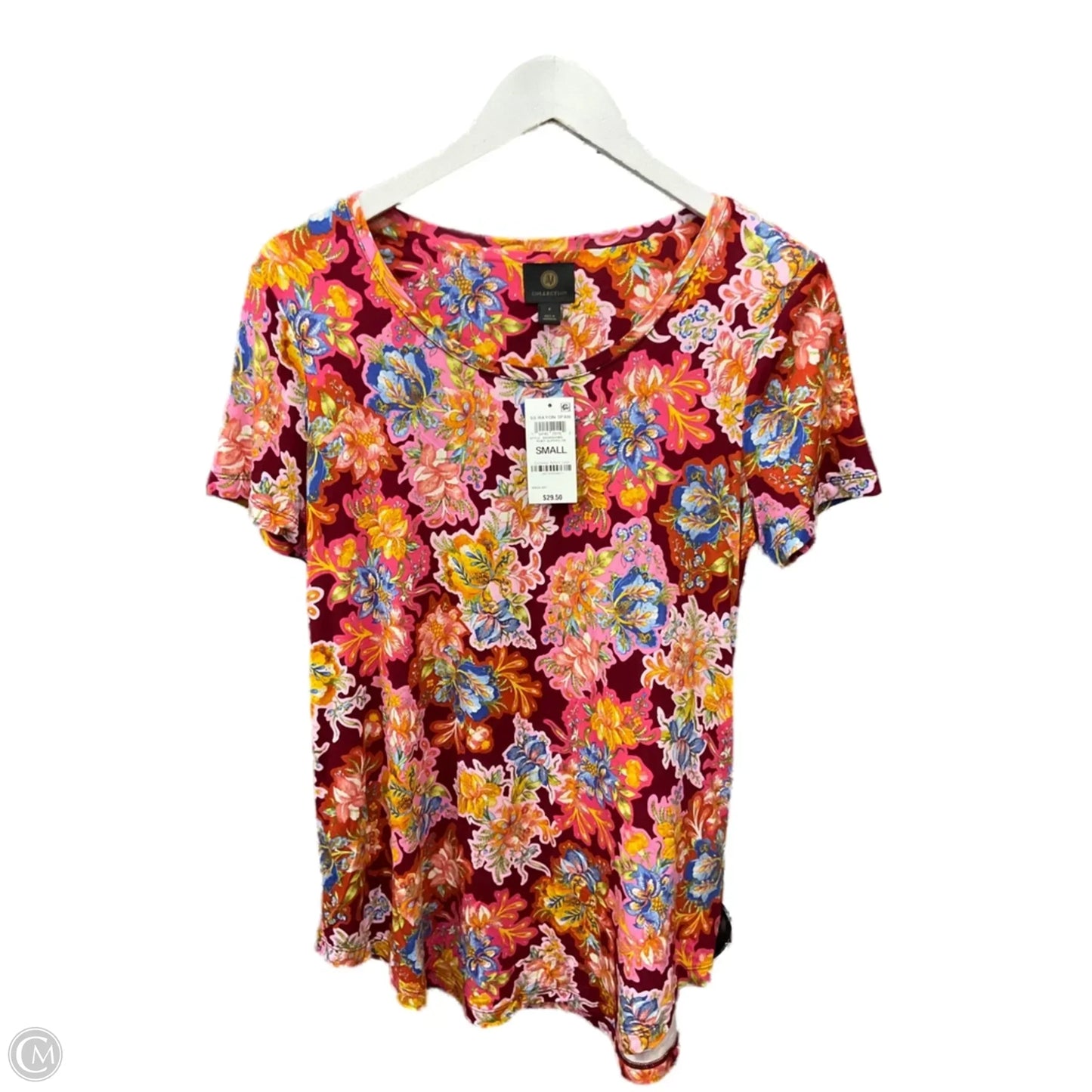 Top Short Sleeve By Jm Collections In Multi-colored, Size: S