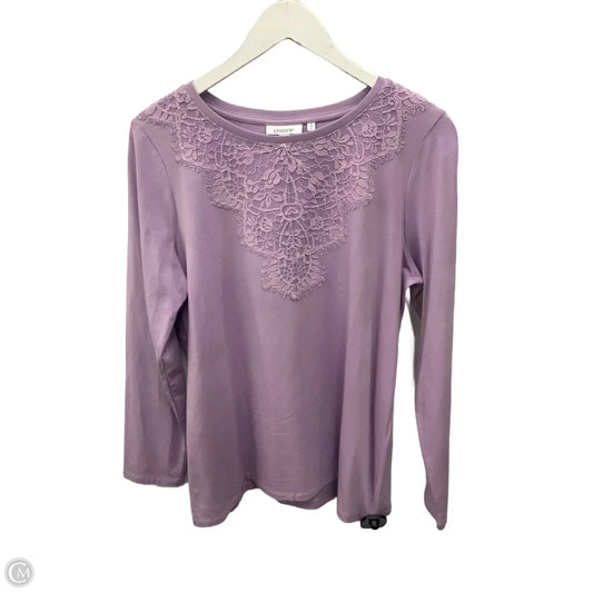 Top Long Sleeve By Chicos In Purple, Size: L
