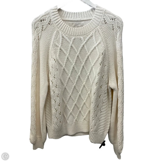 Sweater By Loft In Cream, Size: Lp