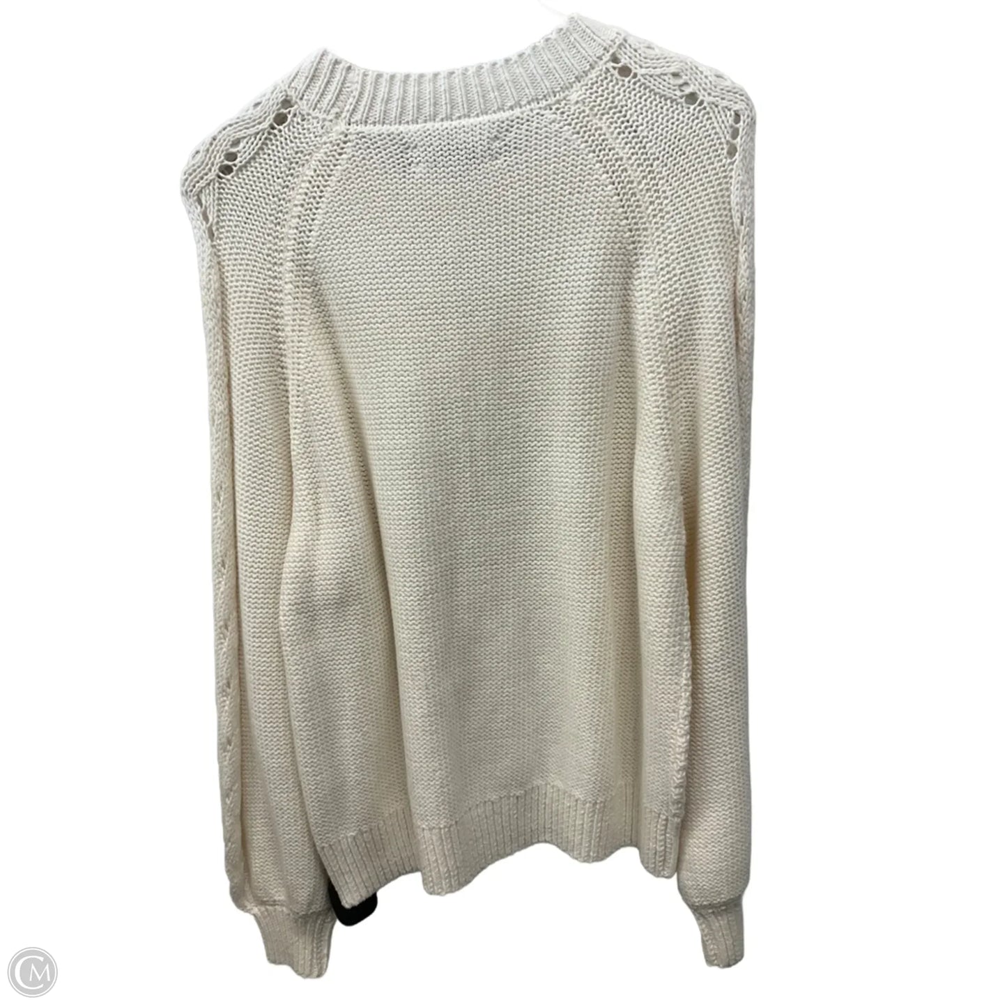 Sweater By Loft In Cream, Size: Lp