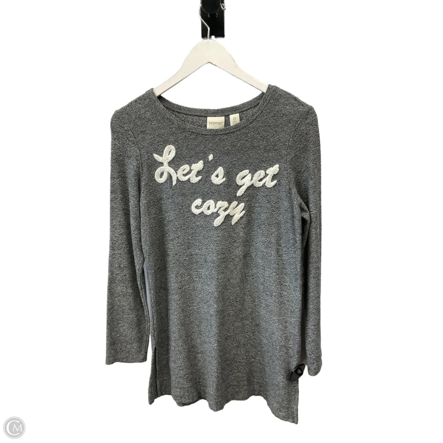 Top Long Sleeve By Chicos In Grey, Size: S