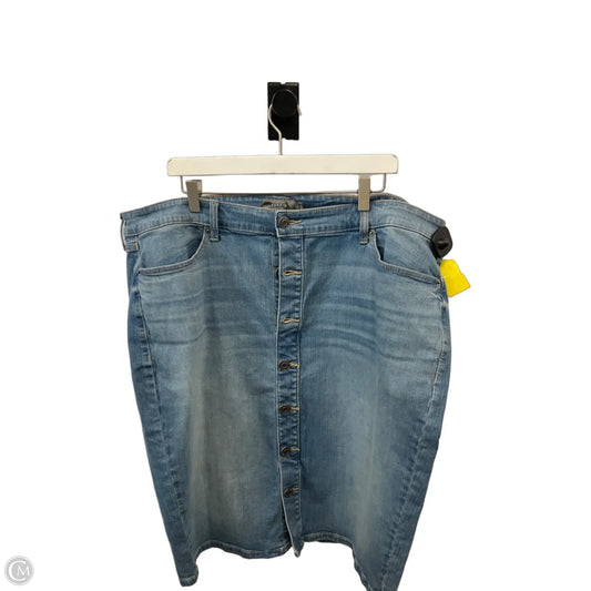 Skirt Mini & Short By Torrid In Blue Denim, Size: 20