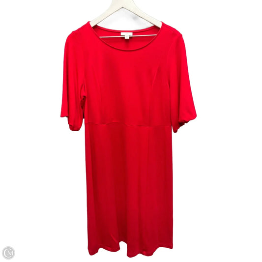 Dress Casual Midi By J. Jill In Red, Size: S