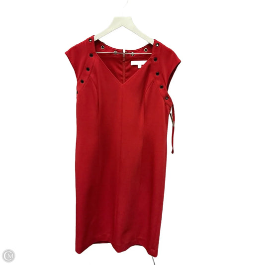 Dress Casual Midi By Nine West Apparel In Red, Size: L