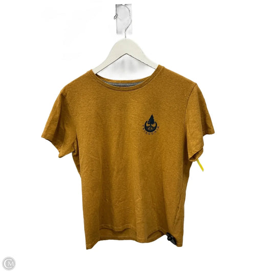 Top Short Sleeve By Patagonia In Gold, Size: L