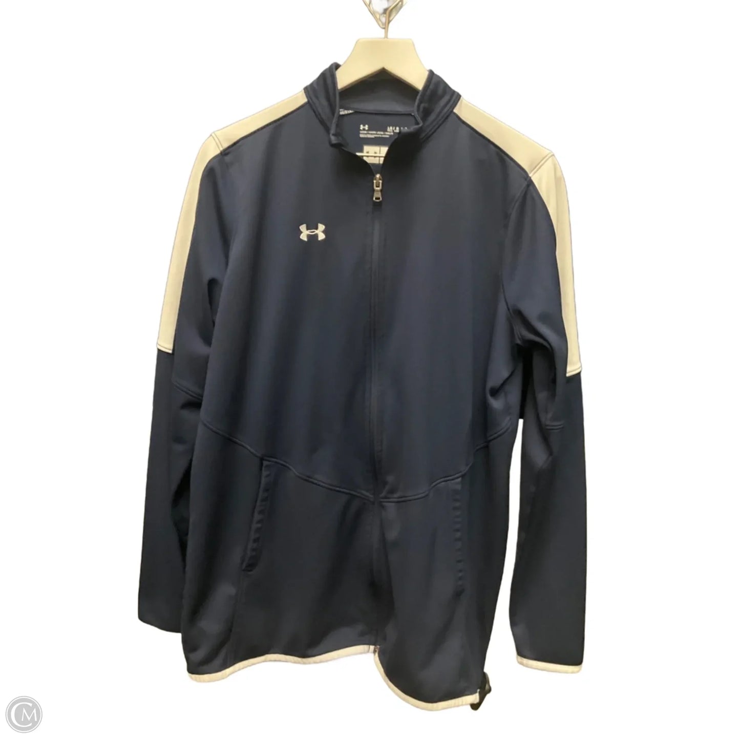 Athletic Jacket By Under Armour In Navy, Size: L