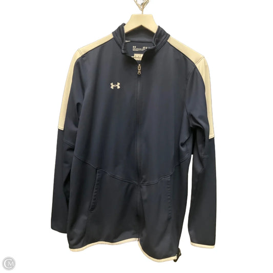 Athletic Jacket By Under Armour In Navy, Size: L