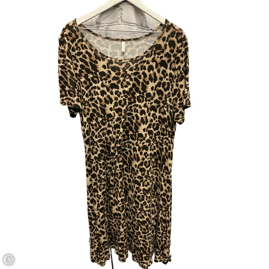 Dress Casual Midi By Clothes Mentor In Animal Print, Size: 3x