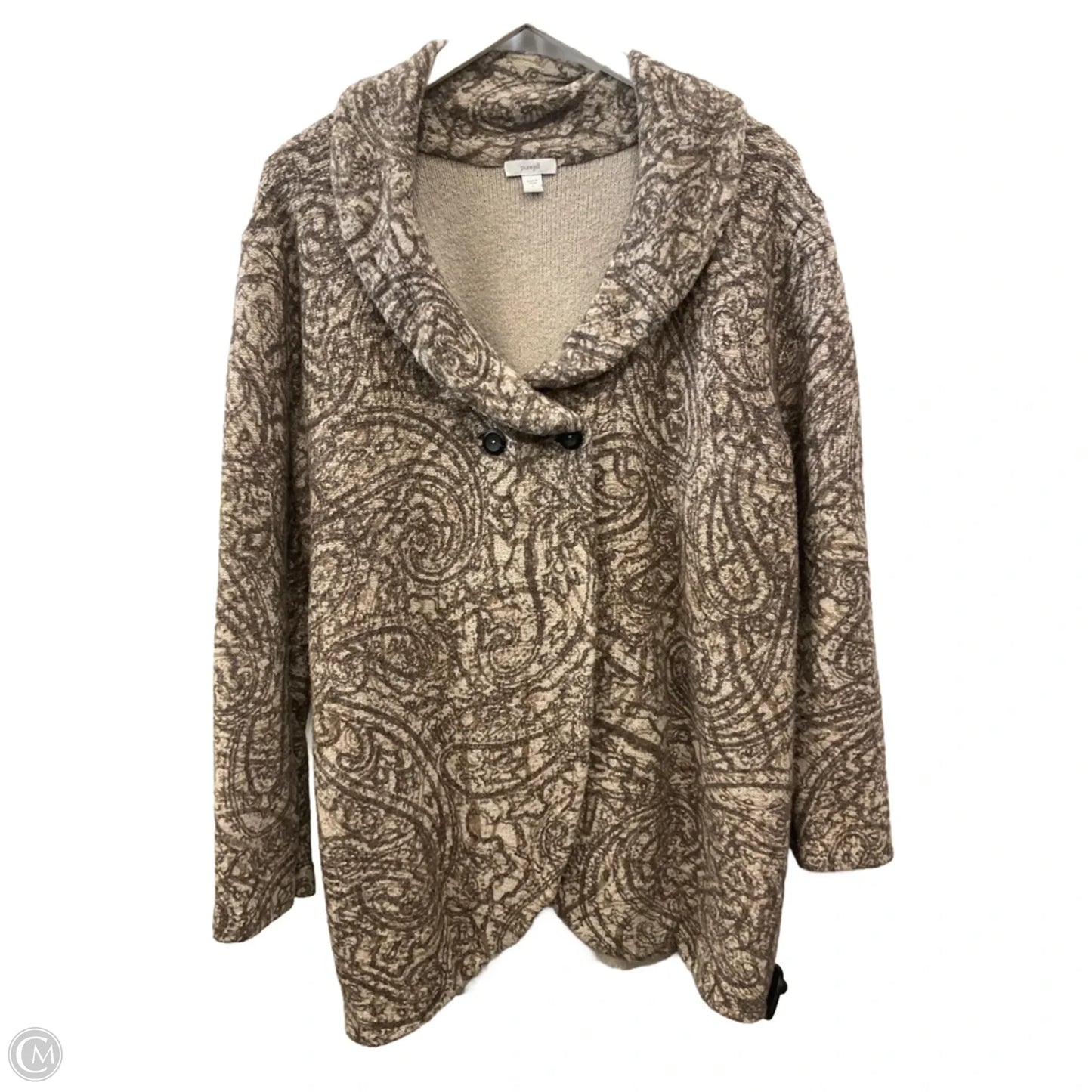 Sweater Cardigan By J. Jill In Cream, Size: L