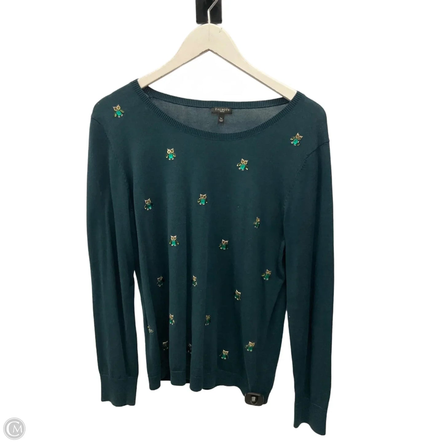Sweater By Talbots In Teal, Size: Lp