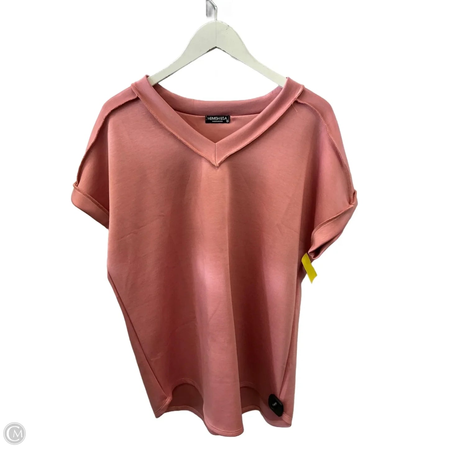 Top Short Sleeve By Heimish Usa In Pink, Size: 3x
