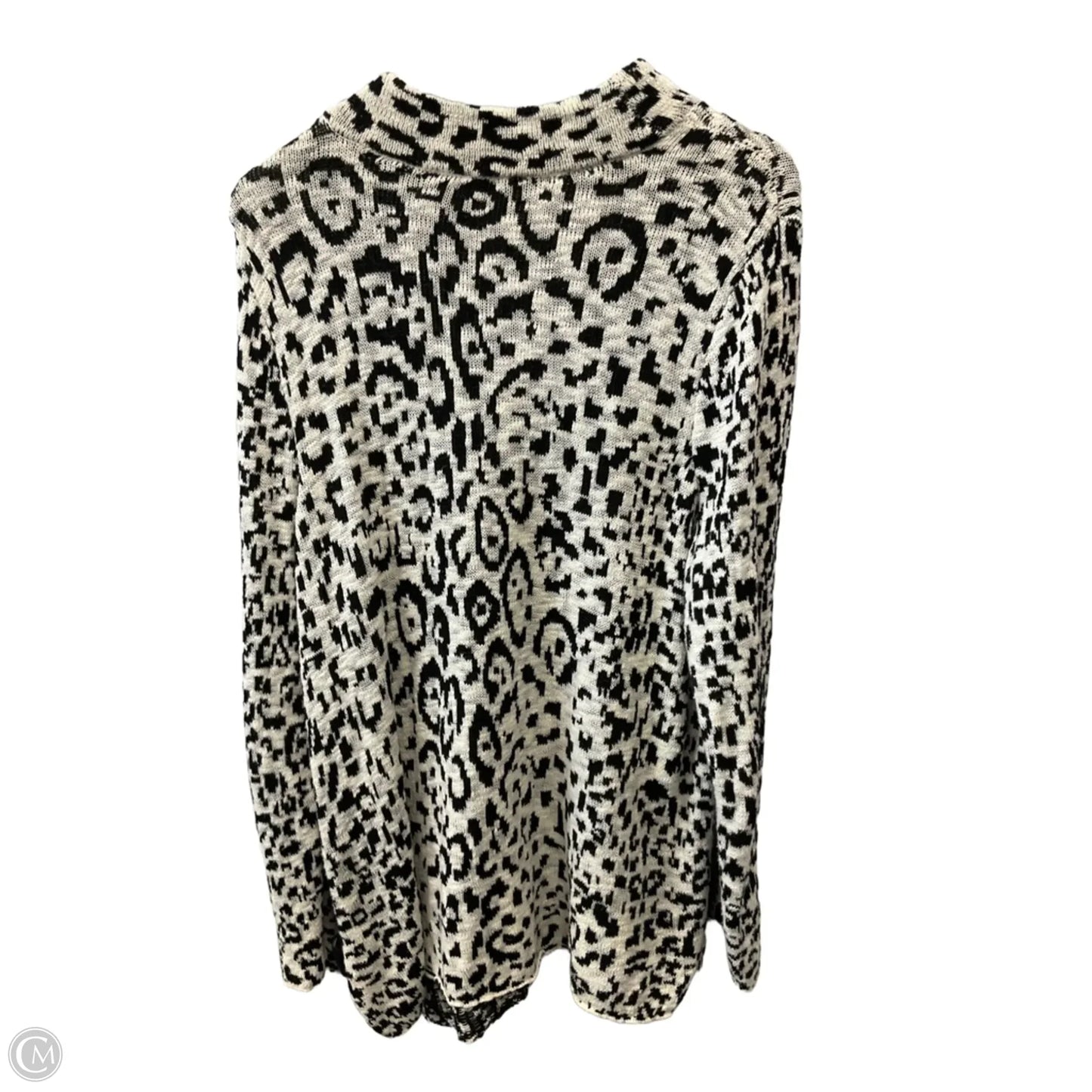 Sweater By Chicos In Black & White, Size: Xl
