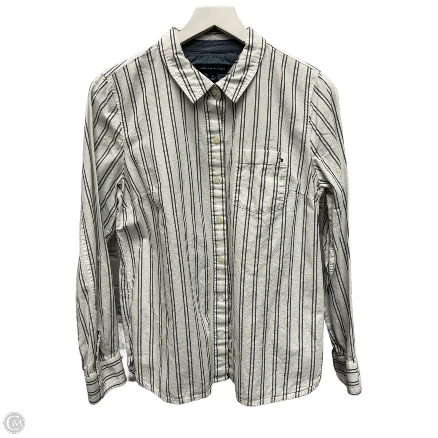 Top Long Sleeve By Tommy Hilfiger In White, Size: M