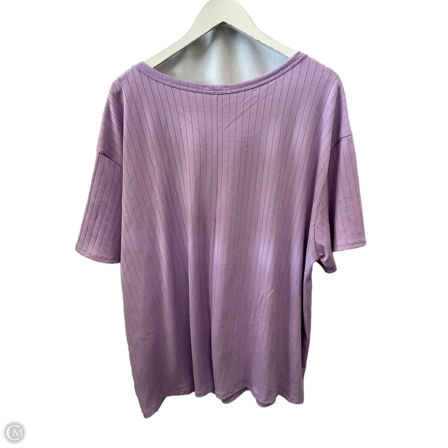 Top Short Sleeve By Andree By Unit In Purple, Size: 2x