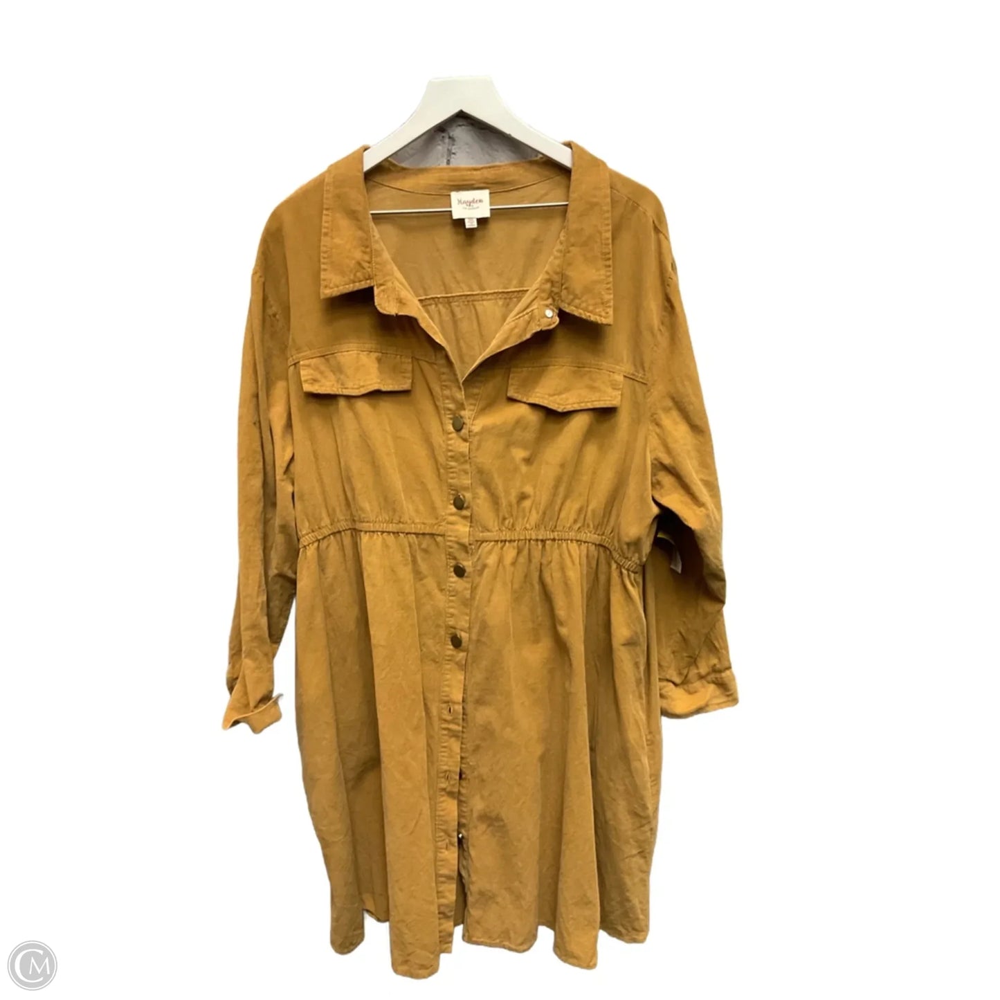 Tunic Long Sleeve By Hayden La In Gold, Size: 3x