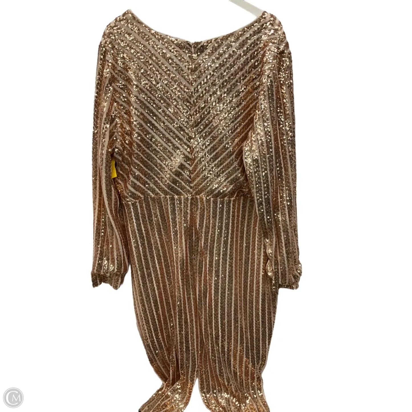 Dress Party Midi By Chicsoul In Gold, Size: 3x