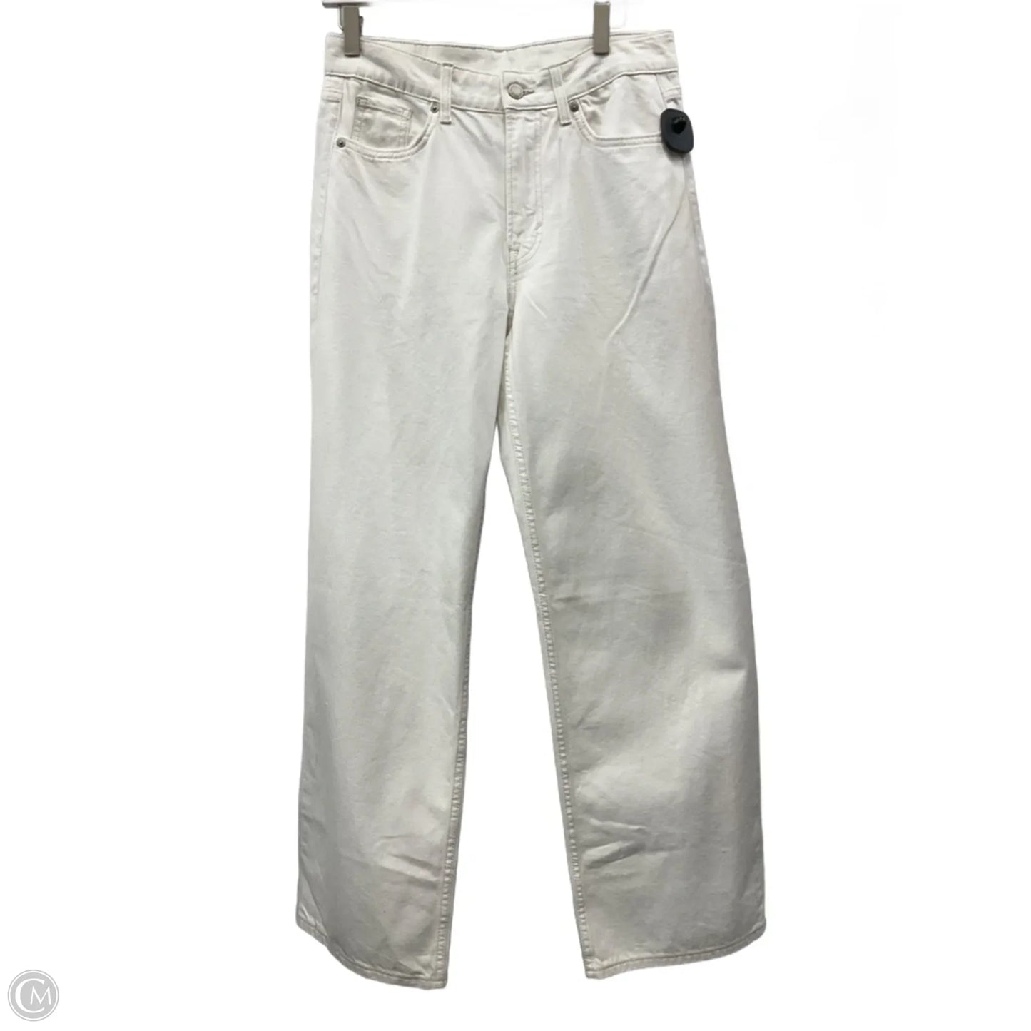 Jeans Wide Leg By Clothes Mentor In Cream Denim, Size: 2