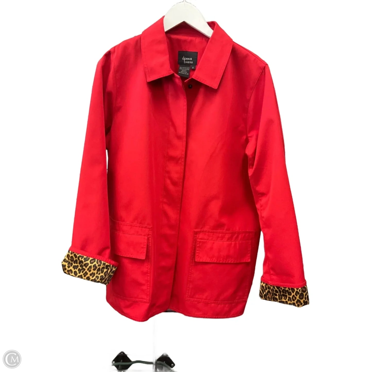 Jacket Utility By Dennis Basso Qvc In Red, Size: S