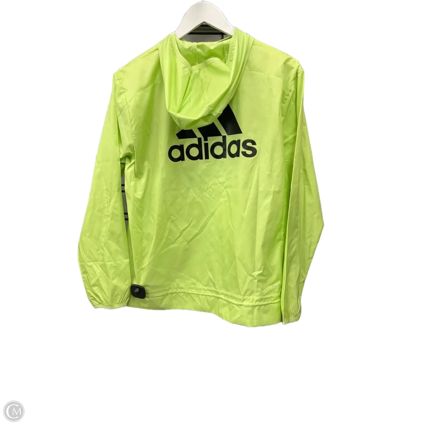 Jacket Windbreaker By Adidas In Green, Size: M