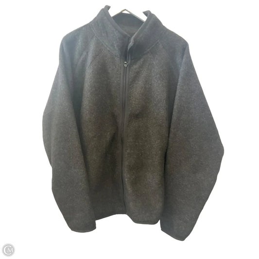 Jacket Fleece By Tek Gear In Grey, Size: 3x