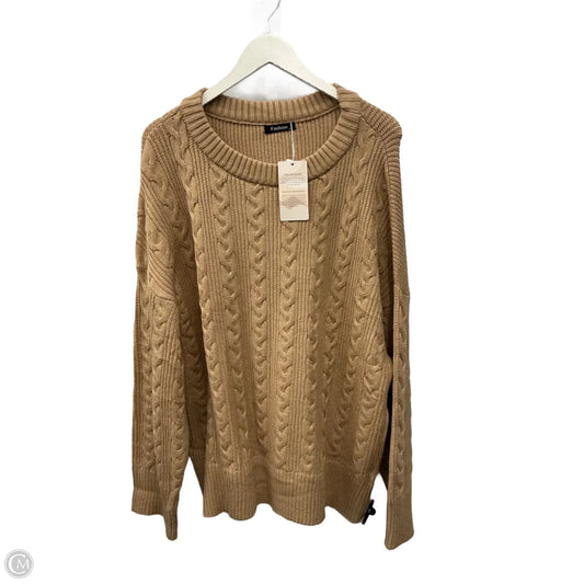 Sweater By Clothes Mentor In Tan, Size: Xxl