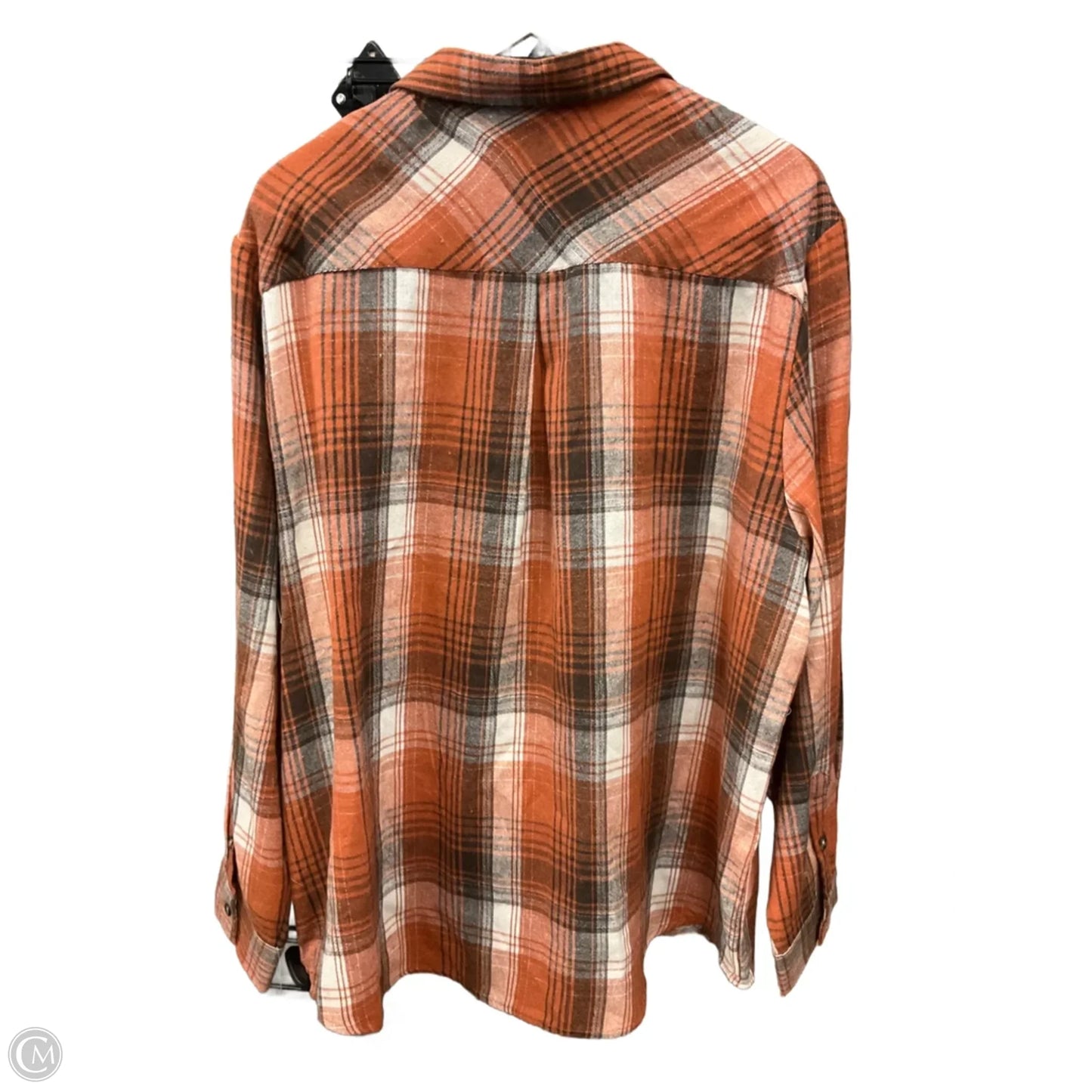 Top Long Sleeve By Grace + Karma In Orange, Size: 2x