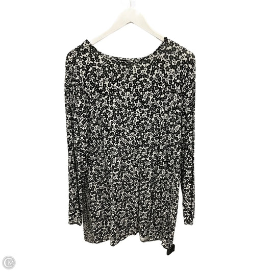 Top Long Sleeve By J. Jill In Black & White, Size: L