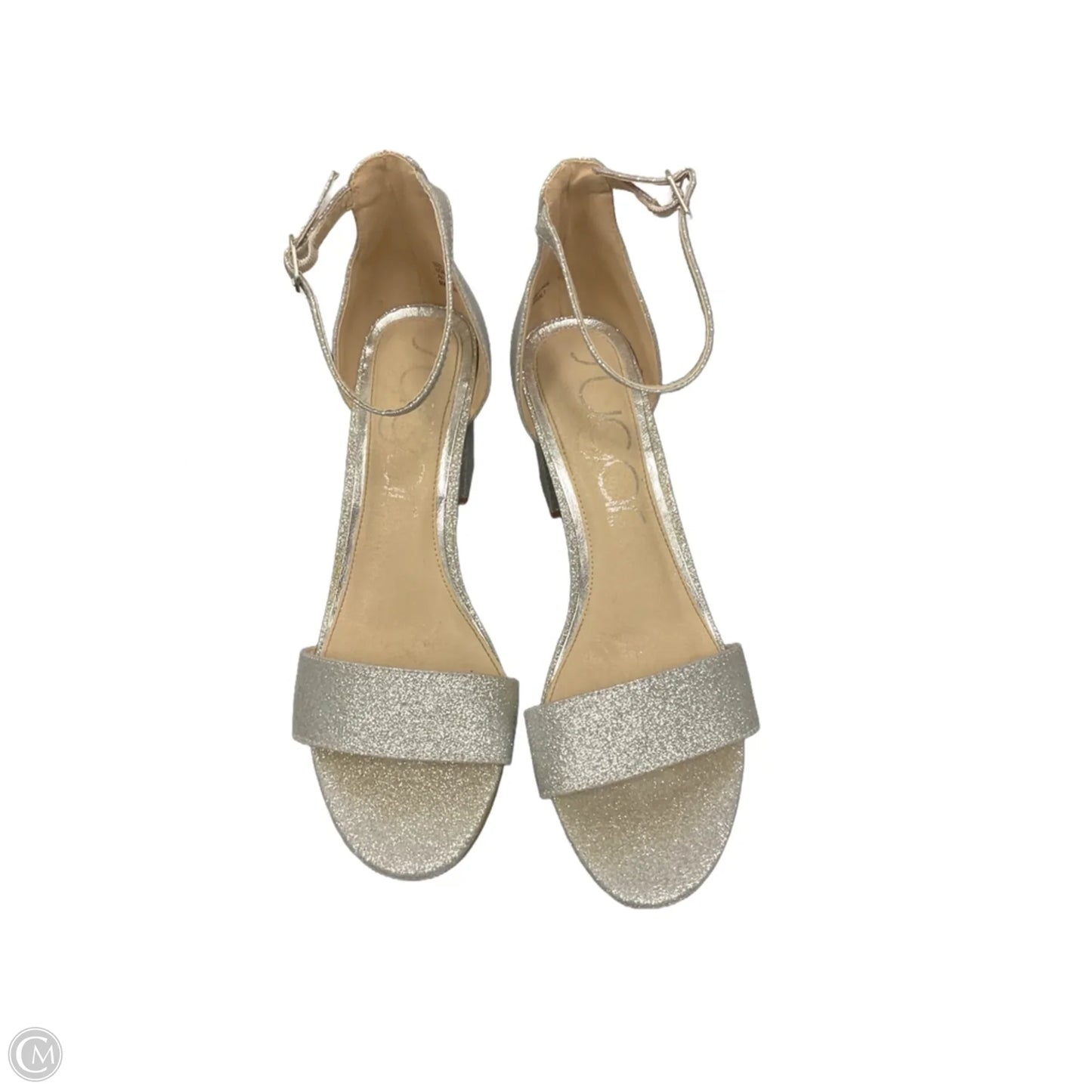 Sandals Heels Block By Sugar In Silver, Size: 9