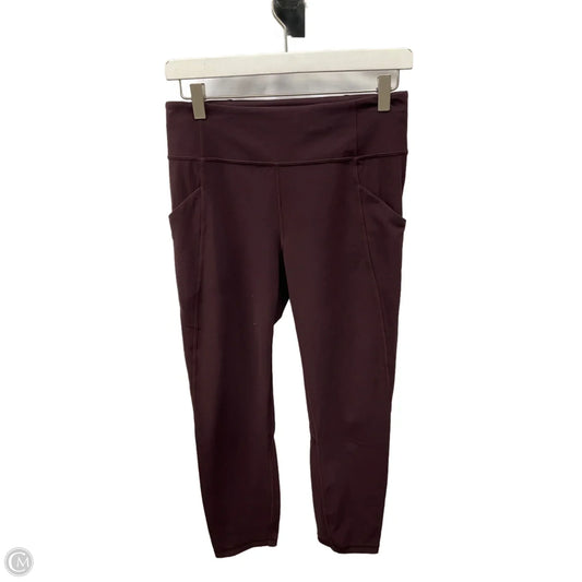 Athletic Capris By Lululemon In Purple, Size: 8
