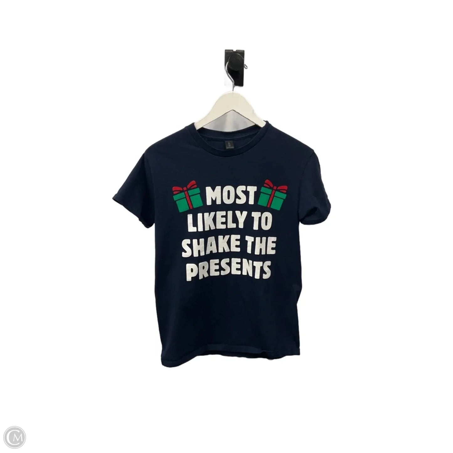 Top Short Sleeve By Gildan In Navy, Size: S