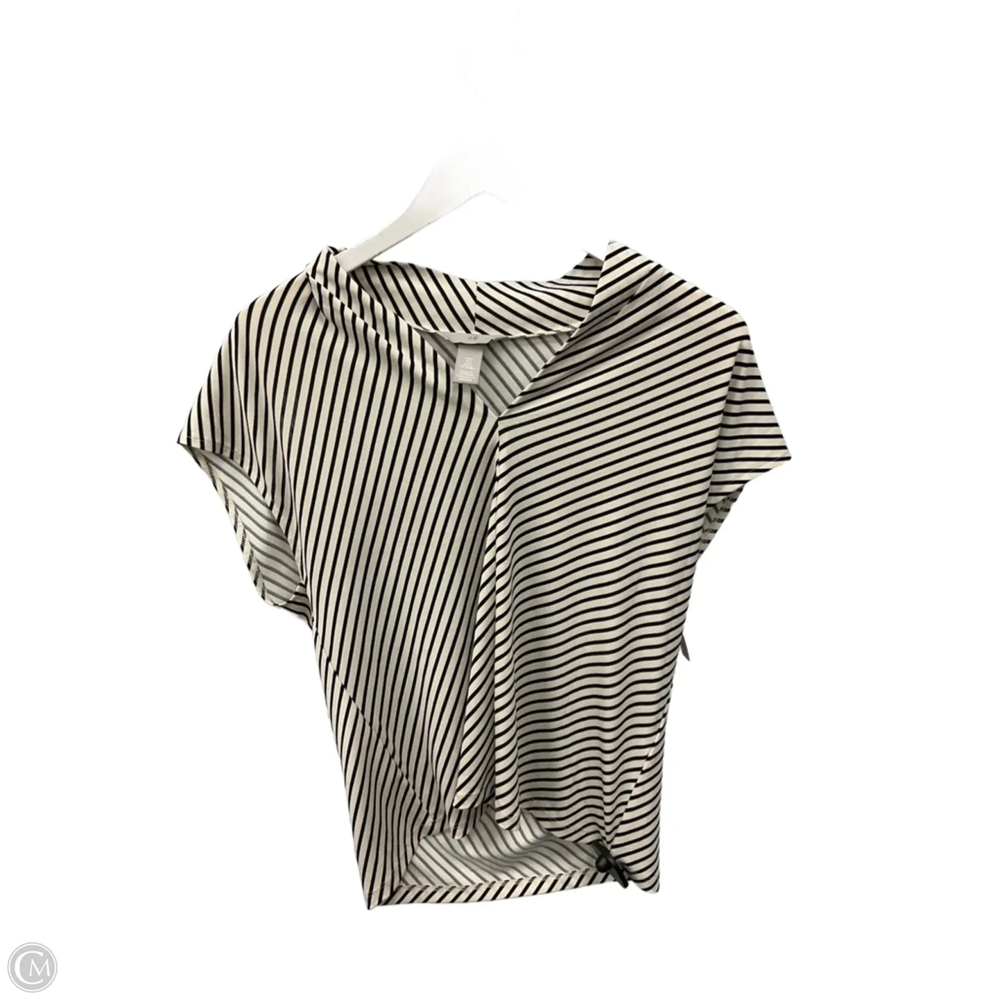 Top Short Sleeve By H&m In Black & White, Size: S