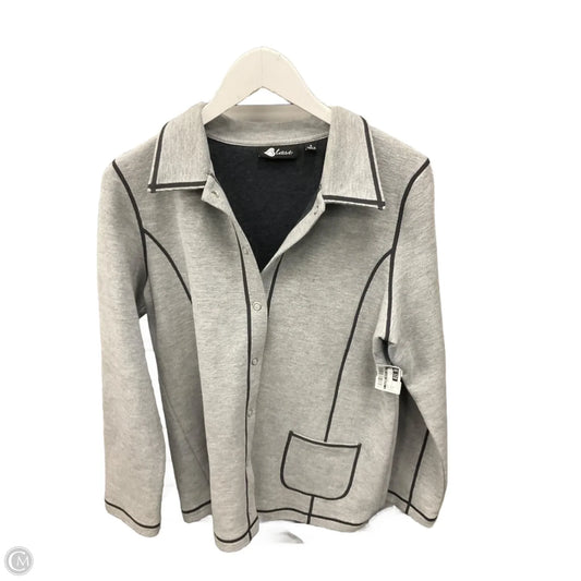 Jacket Shirt By Clothes Mentor In Grey, Size: S
