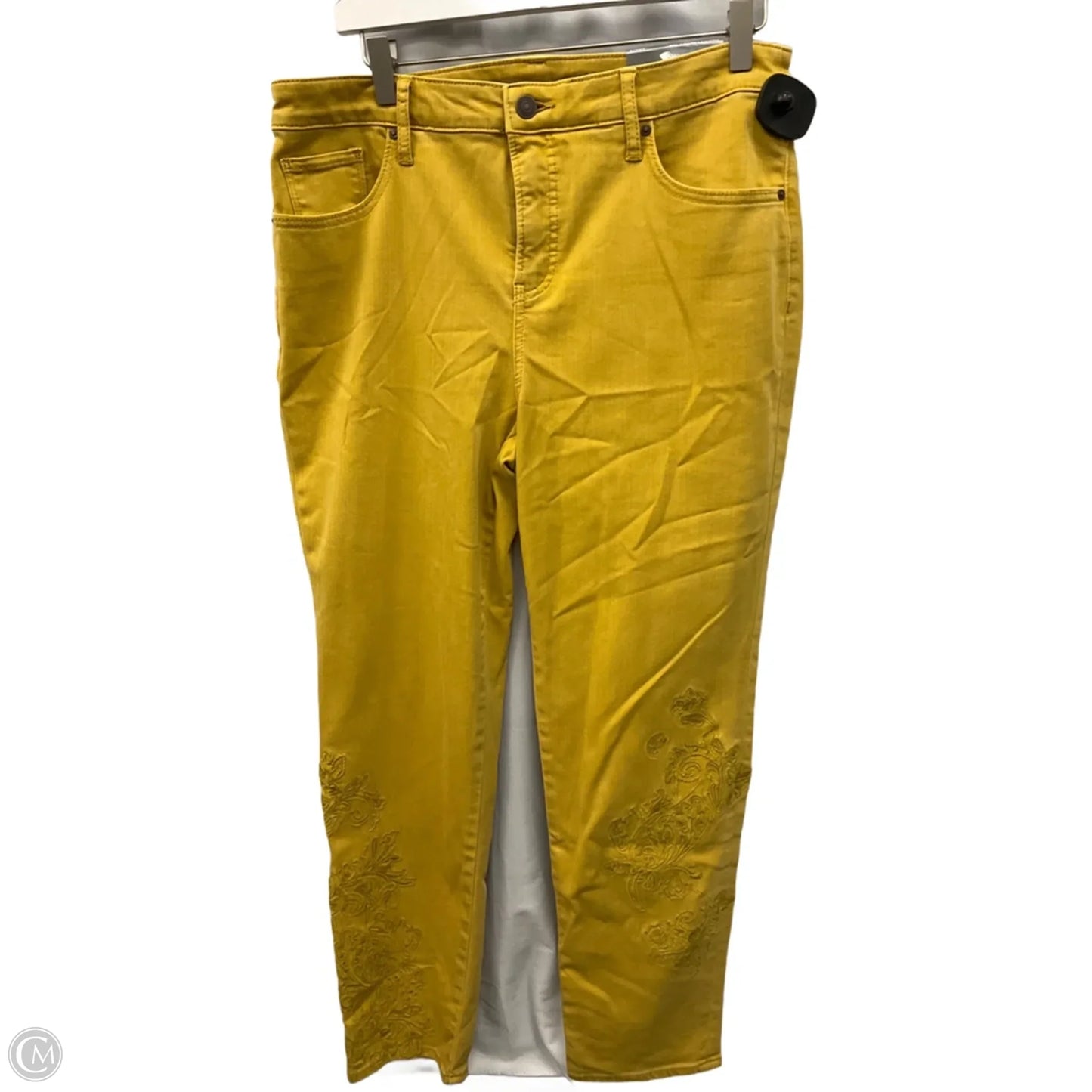 Jeans Straight By Chicos In Gold, Size: 10