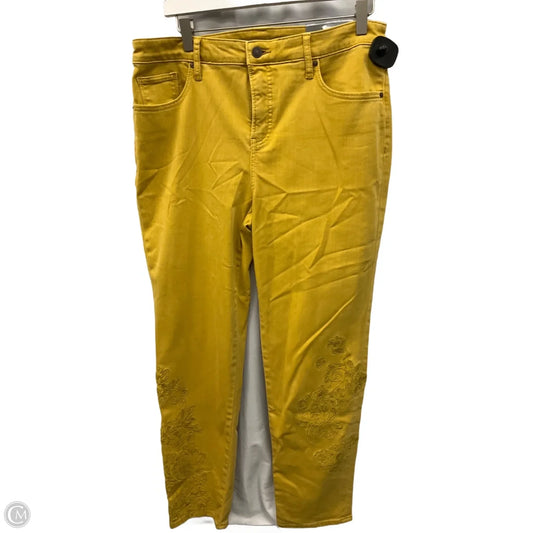 Jeans Straight By Chicos In Gold, Size: 10