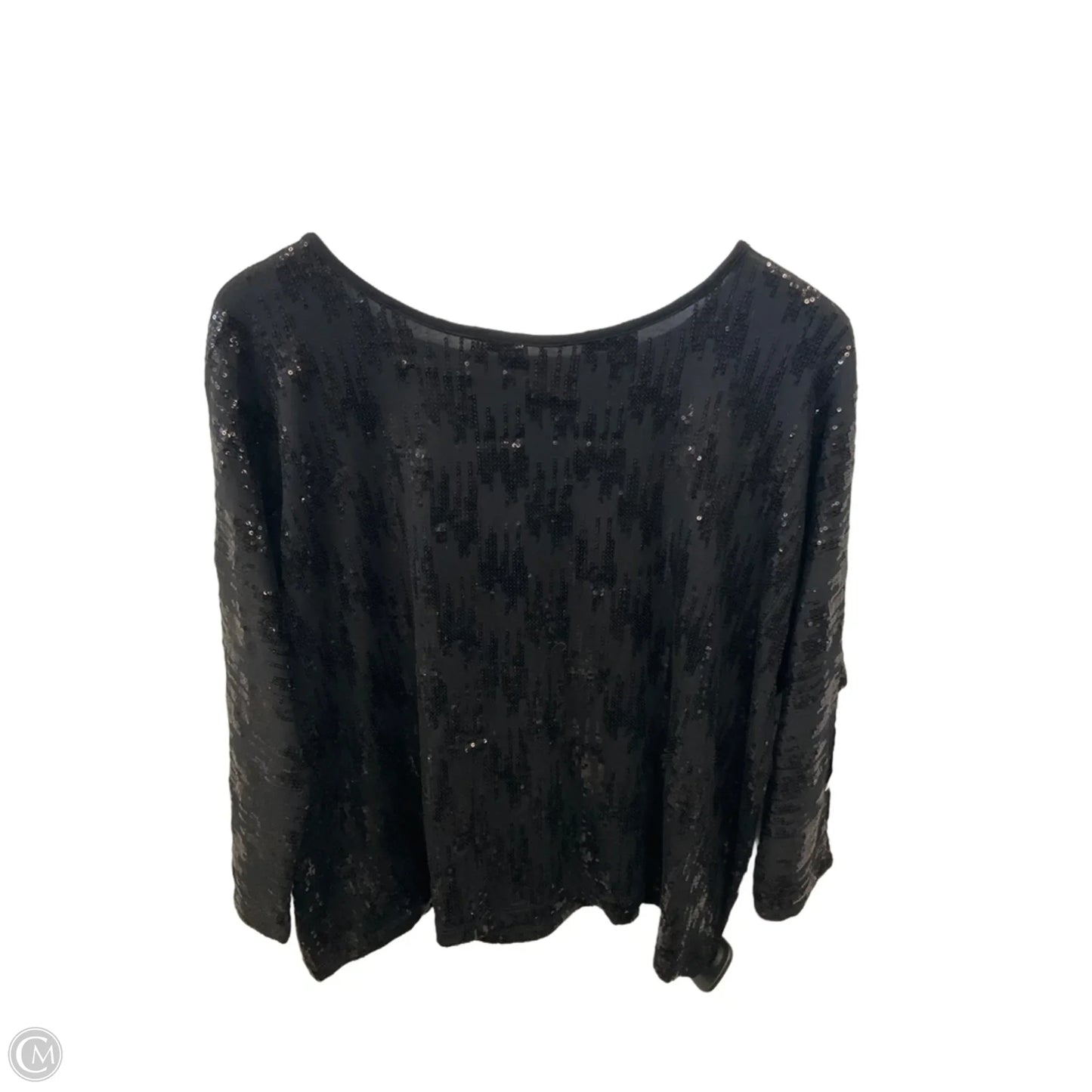 Top Long Sleeve By Inc In Black, Size: M