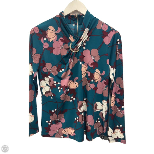 Top Long Sleeve By Liz Claiborne In Teal, Size: Mp