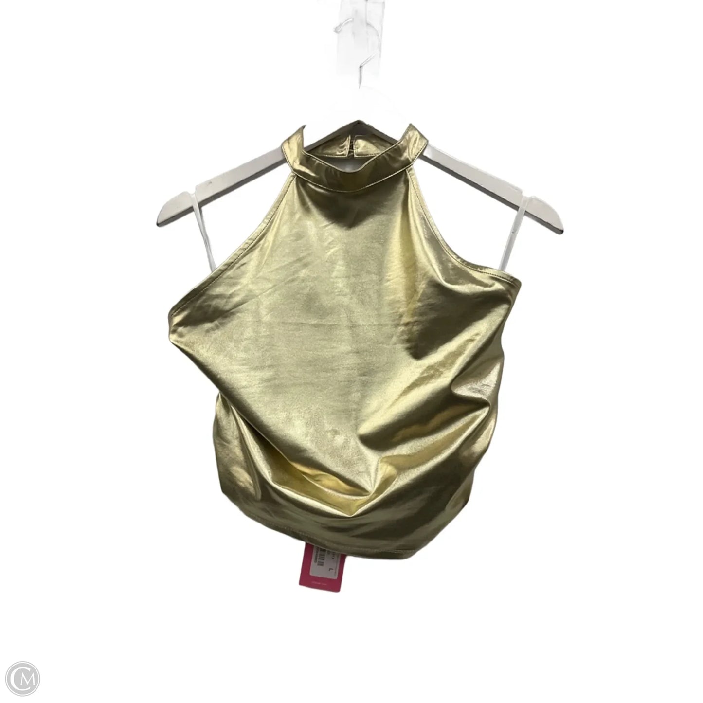 Top Sleeveless By Edikted In Gold, Size: L