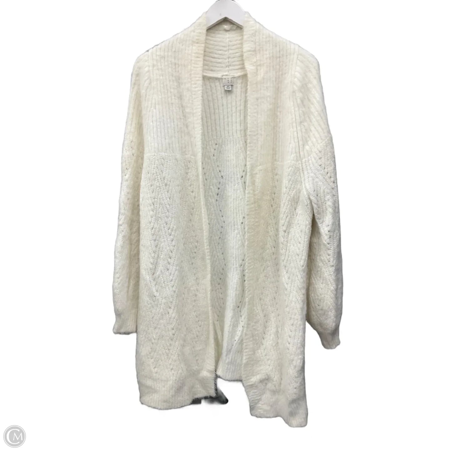 Sweater Cardigan By A New Day In Cream, Size: Xl