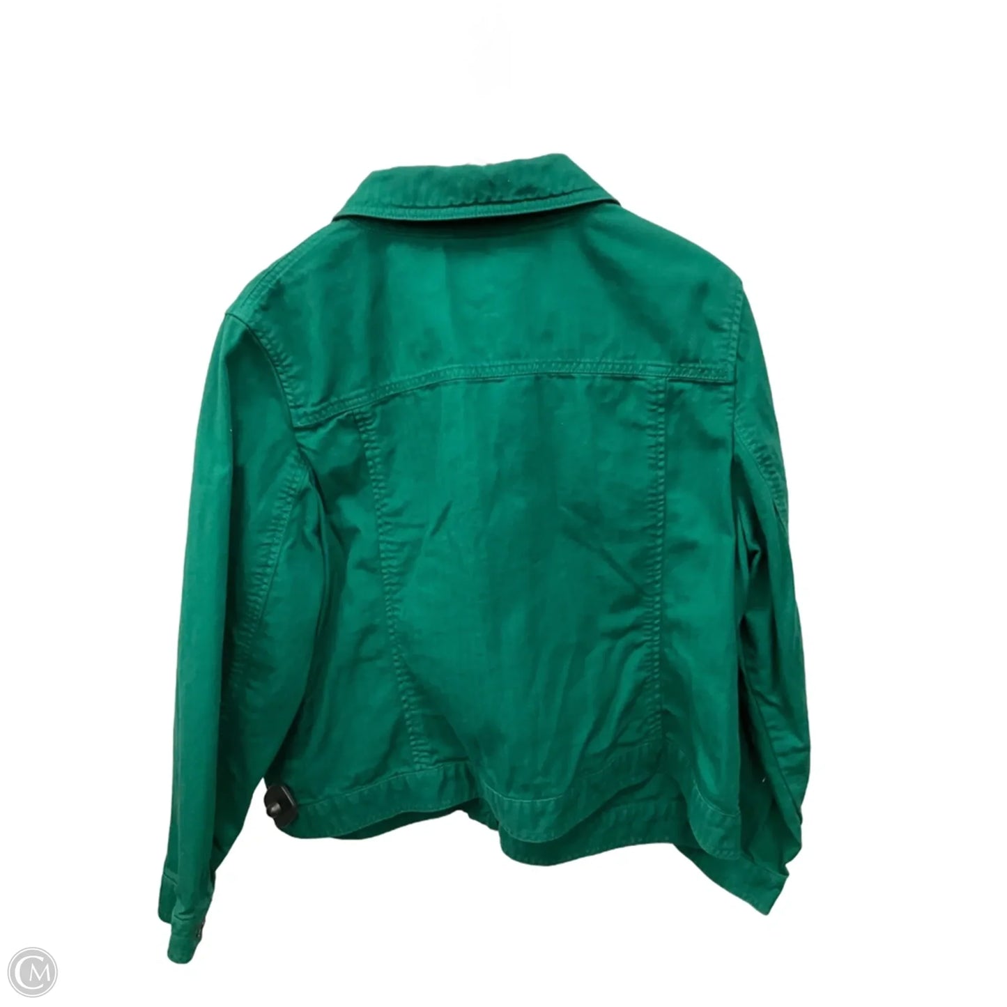 Jacket Denim By Talbots In Green Denim, Size: 2x