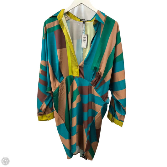 Dress Casual Midi By Express In Multi-colored, Size: Xl