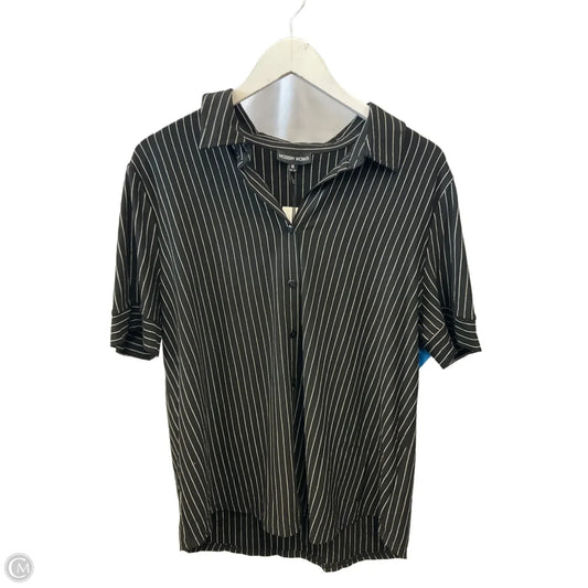 Top Short Sleeve By Modern Works In Black & White, Size: Xl