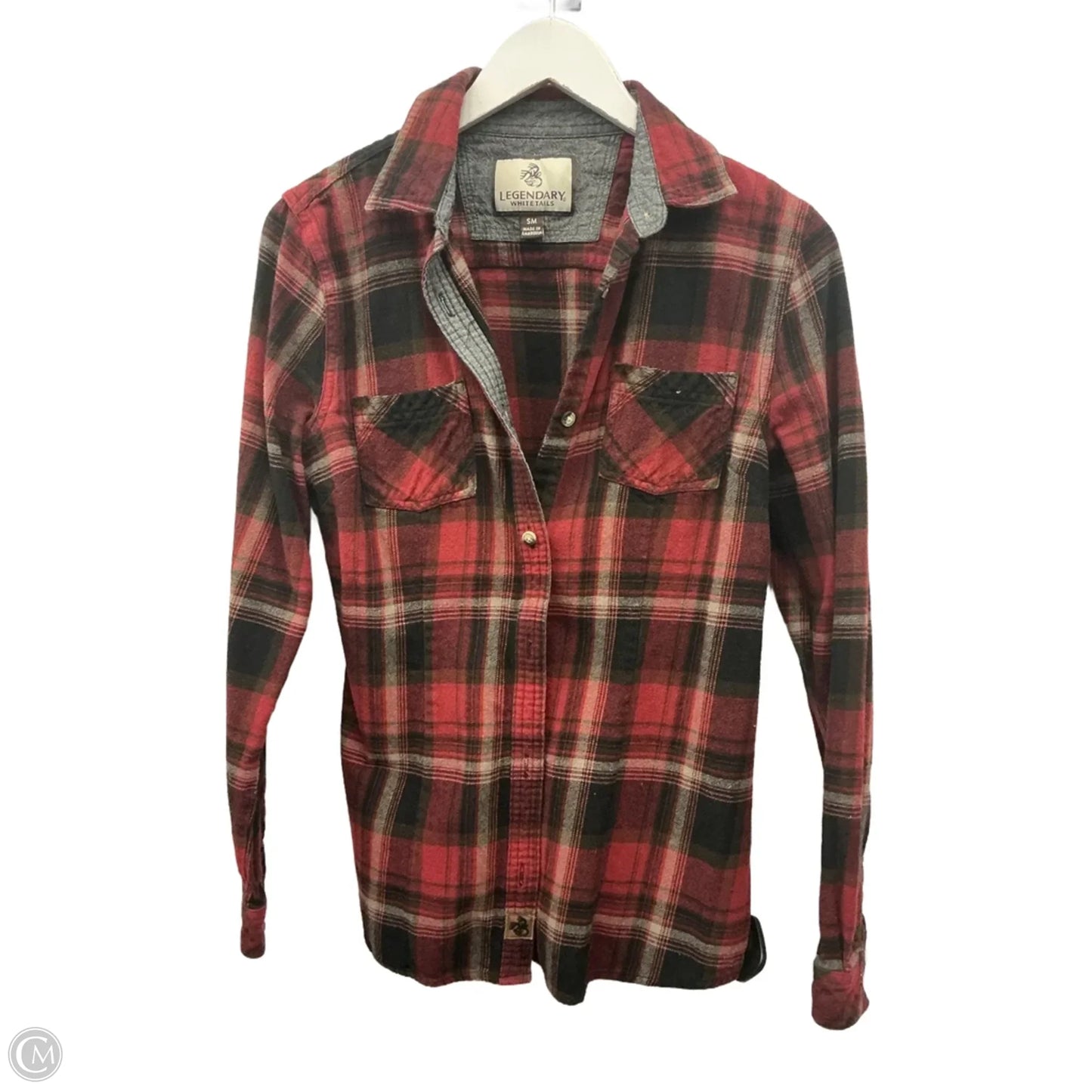 Top Long Sleeve By Clothes Mentor In Black & Red, Size: S