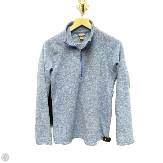 Athletic Top Long Sleeve Collar By Eddie Bauer In Blue, Size: S