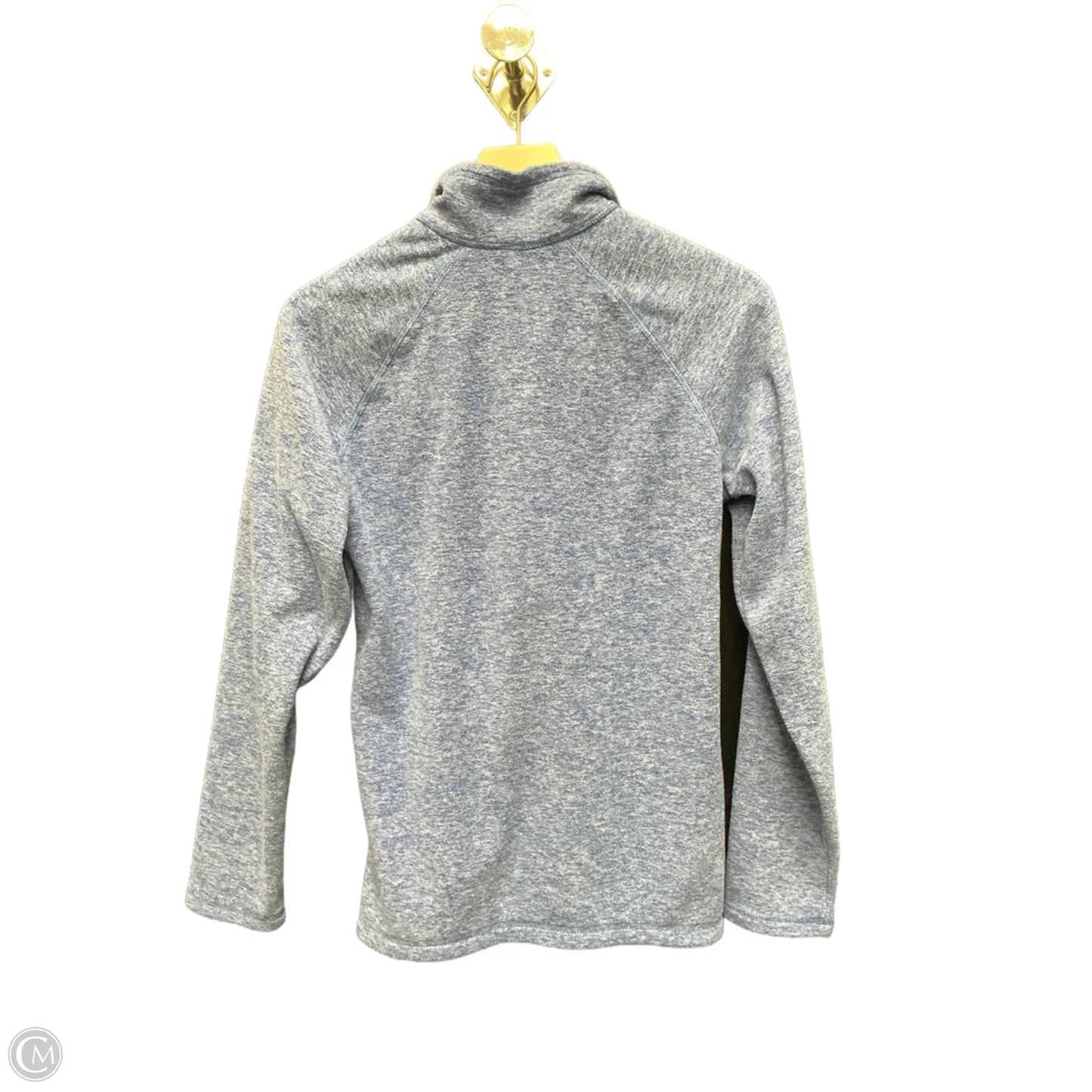 Athletic Top Long Sleeve Collar By Eddie Bauer In Blue, Size: S