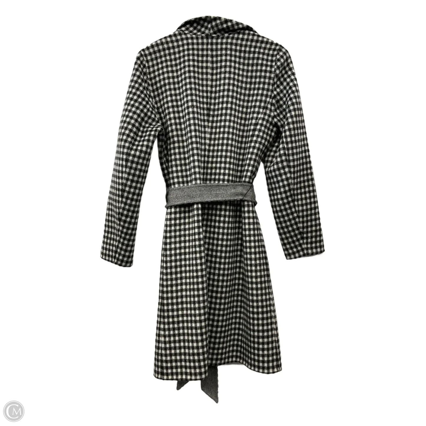 Coat Wool By Talbots In Black & White, Size: S