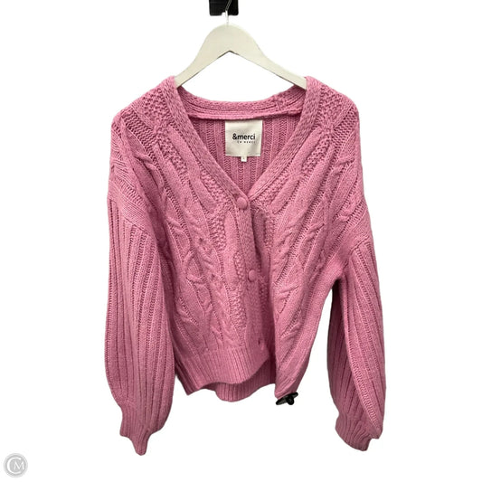 Sweater Cardigan By &merci In Pink, Size: L