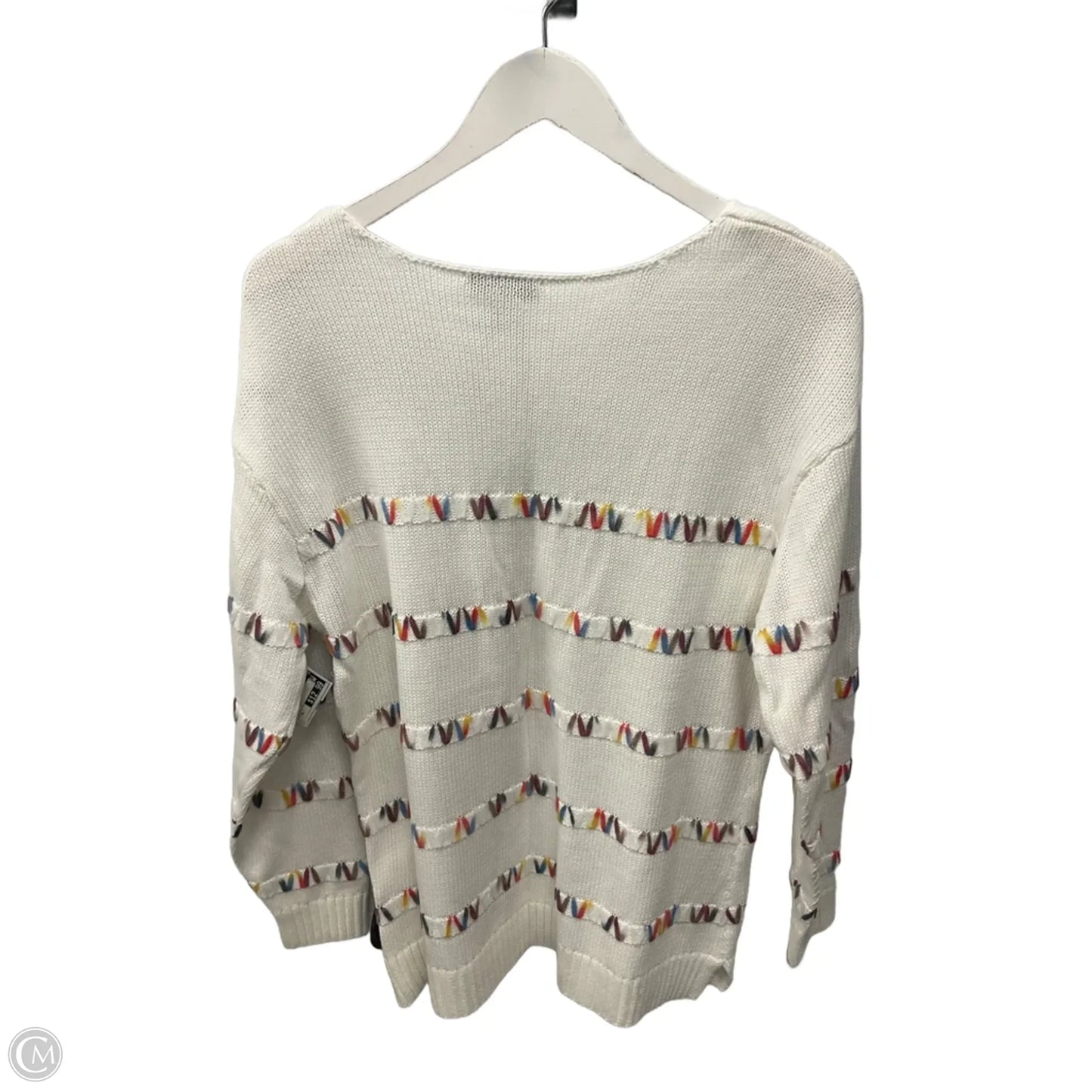 Sweater By Cj Banks In White, Size: Xl