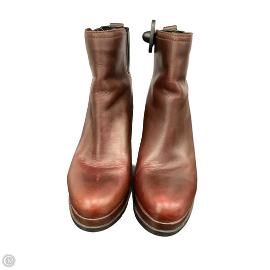 Boots Ankle Heels By Sorel In Brown, Size: 8