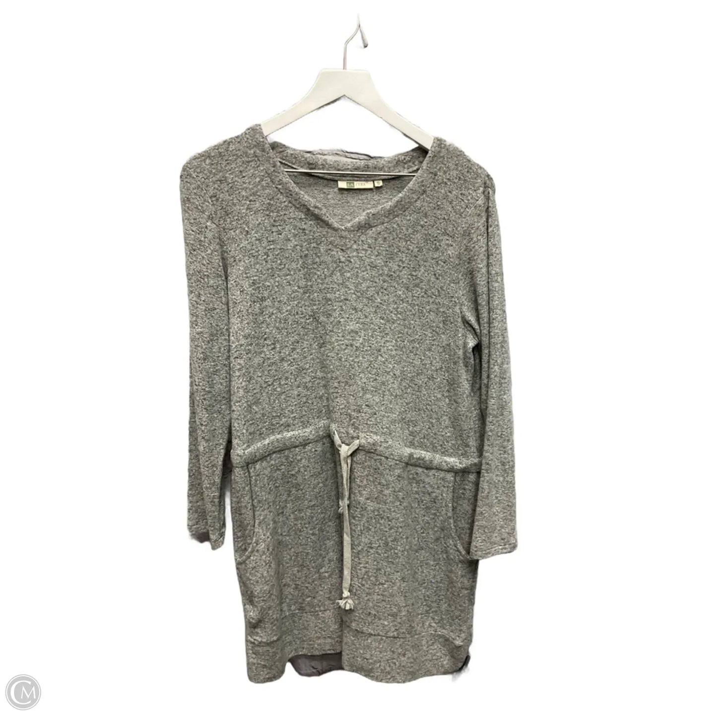 Tunic Long Sleeve By Clothes Mentor In Grey, Size: S